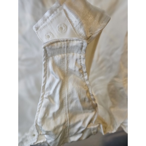 ZARA Satin Bodysuit Women's Size L White Adjustable Straps Snap Closure NWT - Picture 4 of 9